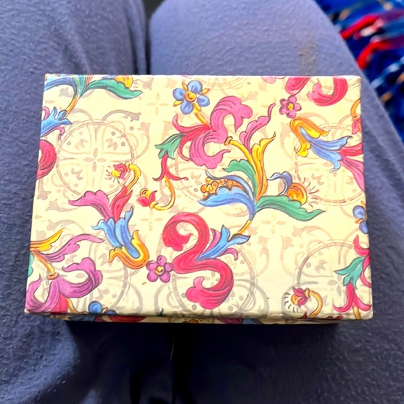 Vintage small jewelry or storage box with a lid and mirror. Macy’s. Collectible. - Picture 1 of 16